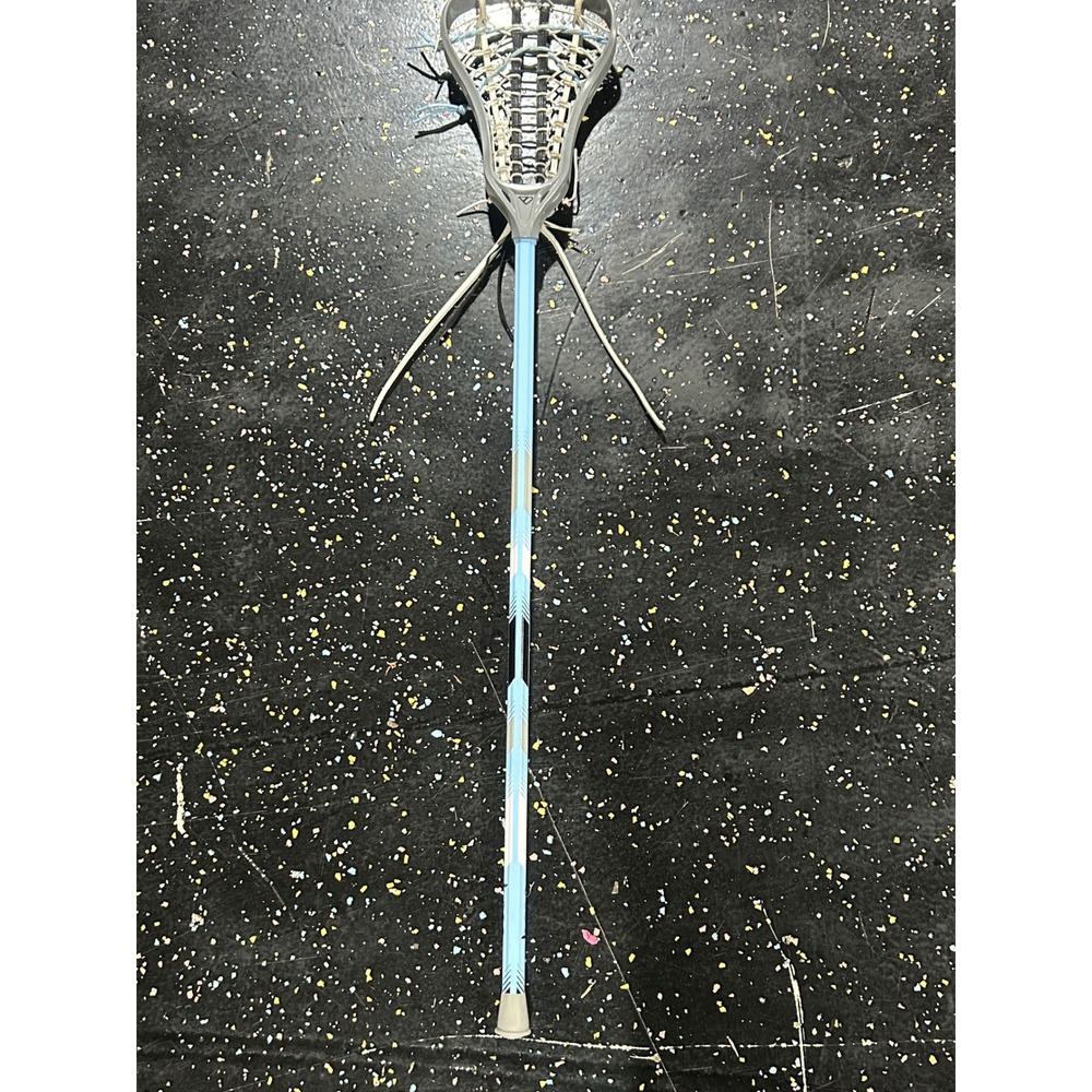 Brine Dynasty Lacrosse Stick Complete Women Light Blue Grey White Mesh Pocket